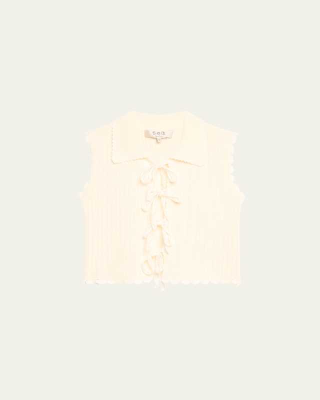 Abbie Knit Tie-Front Vest